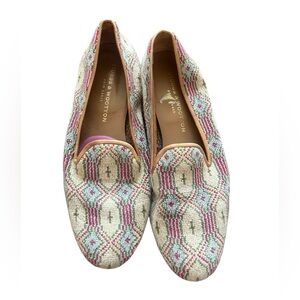 Stubbs & Wootton Woven Print Loafers, size 10